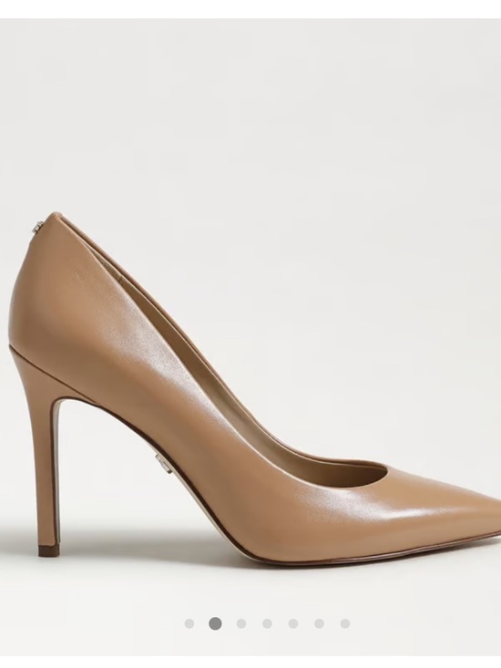 Sam Edelman Shoes - Sam Edelman Beige Pointed-Toe Leather Pumps